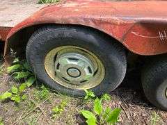 1985 DRCT 7’ x 16’ Car Trailer, Hand Crank Winch, Ramps, Comes with 7’ x 16’ Gates that were Made to