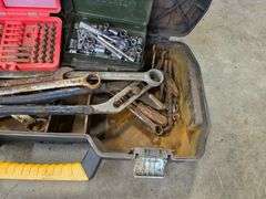 Toolbox with Drill Bits, Smaller Sockets and Misc Tools