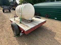 2 Wheel Trailer with 200 Gallon Water Tank, No Title