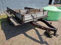 2 Wheel Trailer with Hydraulic Hoist, 6’ x 9’, Wood Floor, 6 Bolt Hubs