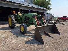 1969 John Deere 4020 Wide Front Diesel with John Deere 48 Loader and 7’ Bucket, 9,506 Hours, 14.9x38