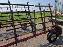 Melroe Model 452 – 12 Section 6' Coil Tine Drag, Hydraulic Down, SN: 661275 *One wing tire blew from