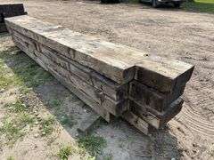 (4) 6”x21” x13.5’ Creosote Treated Bridge Planks, used