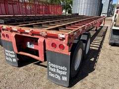 1981 Hobbs 96”x42’ Flatbed Semi Trailer, Tandem Axle, Spring Ride, 11R24.5 on Steel Budd, Side Box, 