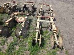 Rolling Shields off a K+M Cultivator, Made by Tebben Manufacturing