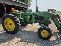 1969 John Deere 4020 Wide Front Diesel with John Deere 48 Loader and 7’ Bucket, 9,506 Hours, 14.9x38