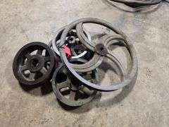 5 Assorted Belt Pulleys