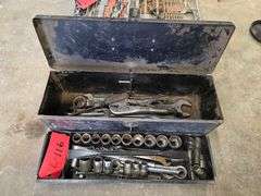 Toolbox with Misc Sockets and Wrenches