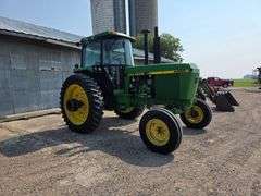 1990 John Deere 4455 2 Wheel Drive Tractor, 8,855 Hours, Quad Range Transmission, 9.50-20 Fronts, 14