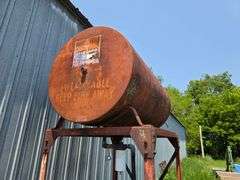 300 Gallon Overhead Fuel Barrel and Stand, with Hose and Nozzle