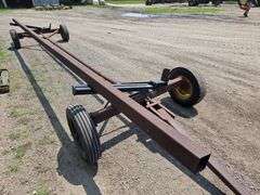 Lindsey Home Made 4 Wheel Header Trailer, 28’ Total Length, Made for 25’ Head, 14” Tires on 5 Bolt R