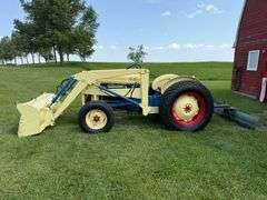 1963 Ford 4130 Industrial Tractor with Loader and 6’ Blade, 13.6-28 Diamond Tread Tires, Unknown Act