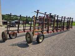 Melroe Model 452 – 12 Section 6' Coil Tine Drag, Hydraulic Down, SN: 661275 *One wing tire blew from