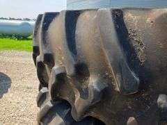 (2) 20.8R38 Duals on Yellow John Deere Dual Rims