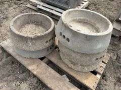 (5) Concrete Feed Bowls, 13” Diameter.