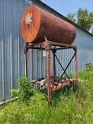 300 Gallon Overhead Fuel Barrel and Stand, with Hose and Nozzle