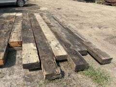 (15) 6”x12” Creosote Treated Bridge Planks, various lengths, 11’-15.5’, used
