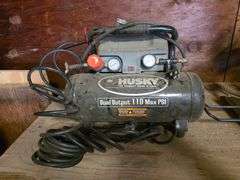 Huskee 2 Gallon Air Compressor, Dual Output, Untested