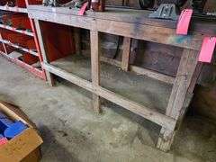 Wood Bench, 28” x 6’ x 42” Tall