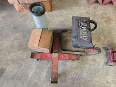 Mechanics Seat and Barrel Holder on Wheels with Misc Air Filters