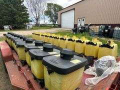 12 John Deere Planter Boxes off a 7300 Planter, 12 – 1.6 Bushel, 12 – Lock and Load Herbicide Boxes 