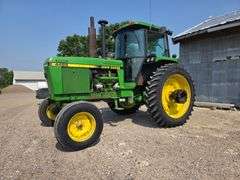 1990 John Deere 4455 2 Wheel Drive Tractor, 8,855 Hours, Quad Range Transmission, 9.50-20 Fronts, 14