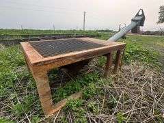 Drive Over Dump Pit with 14’ Auger, Pit Size 5’ x 5’ Grate, 5’7” x 8’ Platform, 40” Tall