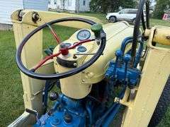 1963 Ford 4130 Industrial Tractor with Loader and 6’ Blade, 13.6-28 Diamond Tread Tires, Unknown Act