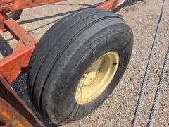 Melroe Model 452 – 12 Section 6' Coil Tine Drag, Hydraulic Down, SN: 661275 *One wing tire blew from