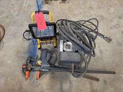 Shop Light, Wood Clamps and Sears Air Compressor (Untested)