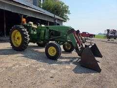 1969 John Deere 4020 Wide Front Diesel with John Deere 48 Loader and 7’ Bucket, 9,506 Hours, 14.9x38
