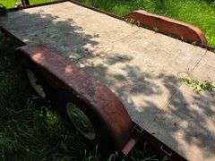 1985 DRCT 7’ x 16’ Car Trailer, Hand Crank Winch, Ramps, Comes with 7’ x 16’ Gates that were Made to