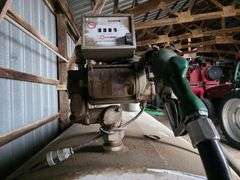 2000 Gallon Fuel Barrel with Electric Pump and Automatic Shut off Nozzle, Always Stored Inside