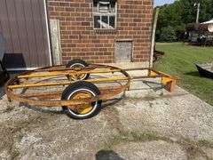 2 Wheel Trailer, with 8’ Dia Round Steel Deck Frame, (no deck), 14” Tires, no title