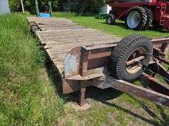 Home Made Tri Axle Trailer, 24’ Long, 8’ Wide, Has 2 Point or 2 5/16” Ball, Heavy Duty