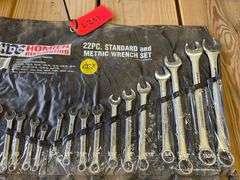 22 Piece Standard and Metric Wrench Set