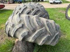 (4) Used 24.5-32 GoodYear Tires With Tubes, All Hold Air, Buying All for One Money