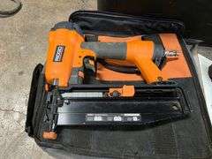 2 Air Nailers and Misc, 1 - Ridgid R250SFA Straight Finsih Nailer and (1) Husky 18 Gauge Brad Nailer