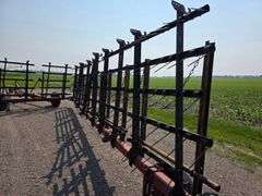 Melroe Model 452 – 12 Section 6' Coil Tine Drag, Hydraulic Down, SN: 661275 *One wing tire blew from