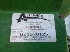 Killbros Model 1160 Grain Cart with Left Front Discharge, 14” Auger, Large 1000 PTO, Non Adjustable