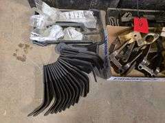 Assortment of Blades for Stalk Chopper, Sickle Guards, and Misc