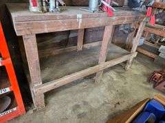 Wood Bench, 28” x 6’ x 42” Tall
