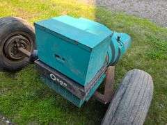 ONAN PTO Driven Alternator on 2 Wheel Cart, 120 and 240 Volt