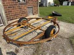 2 Wheel Trailer, with 8’ Dia Round Steel Deck Frame, (no deck), 14” Tires, no title
