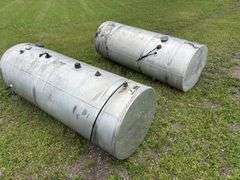 (2) Aluminum Truck Fuel Tanks, 26”x70”, Approx 120 Gal Each