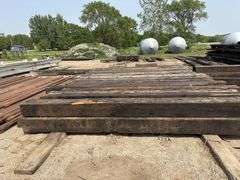 (8) 12”x12” x15’ Creosote Treated Bridge Beams, used, from a bridge at Ft Snelling