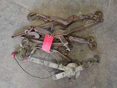 Assortment of Chain Binders and Cable Come Along