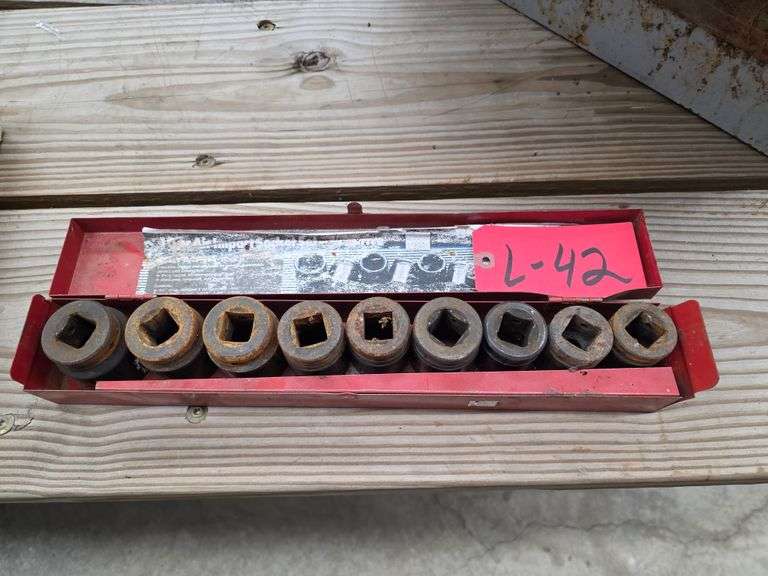 ¾” Impact Sockets, 9 Pieces