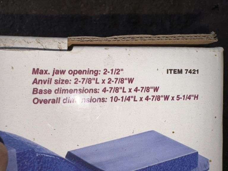 Central Forge 3” Swivel Vise With Anvil, NIB