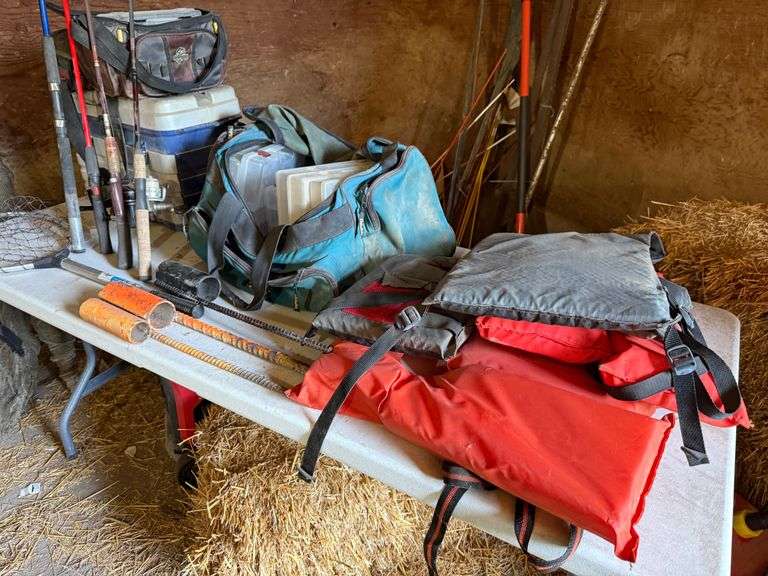 Fishing/Boating Equipment (Poles, Life Jackets, Tackle Boxes), Buying All for One Money